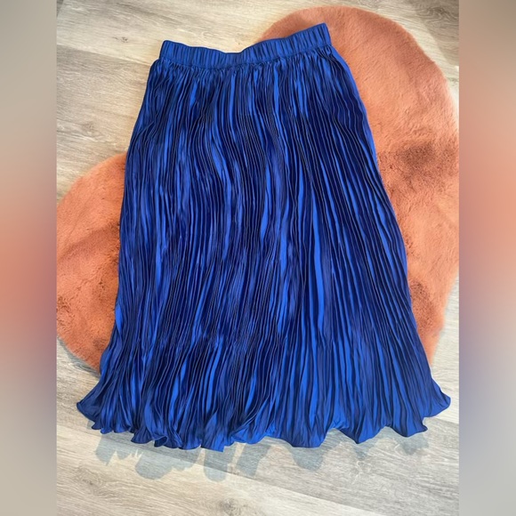 Royal Blue Pleated Skirt - Picture 4 of 4